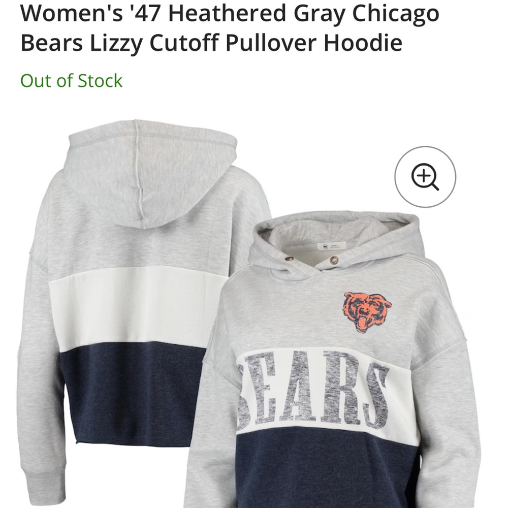 '47 CHICAGO BEARS vintage sweatshirt with hoodie.